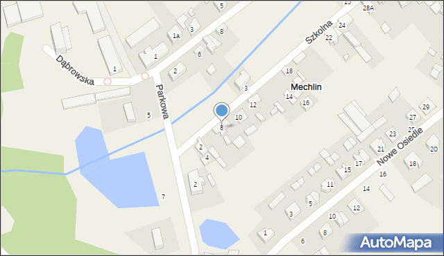 Mechlin, Szkolna, 8, mapa Mechlin