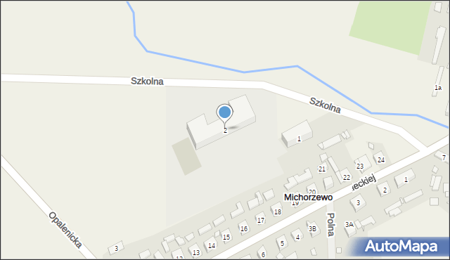 Michorzewo, Szkolna, 2, mapa Michorzewo