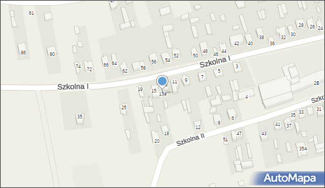 Michów, Szkolna I, 13a, mapa Michów