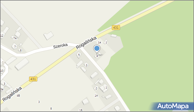 Mieczewo, Szeroka, 4, mapa Mieczewo