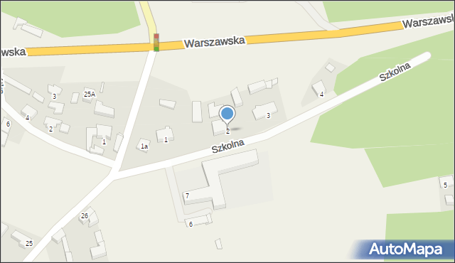 Miedzichowo, Szkolna, 2, mapa Miedzichowo