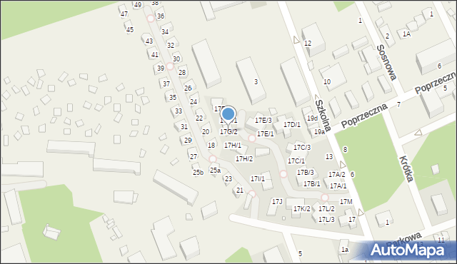 Międzywodzie, Szkolna, 17G/2, mapa Międzywodzie