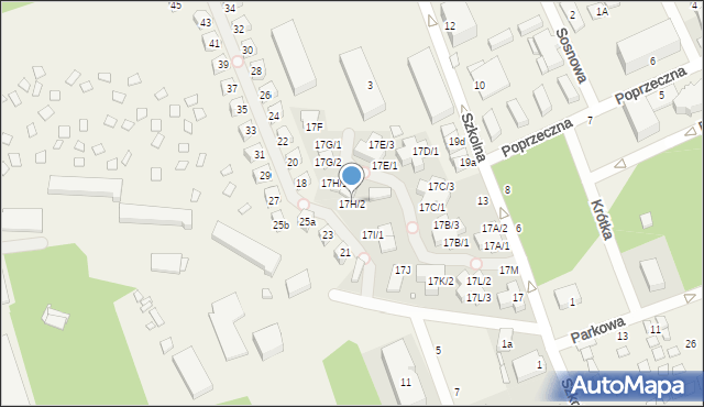 Międzywodzie, Szkolna, 17H/2, mapa Międzywodzie