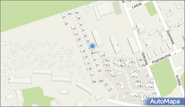 Międzywodzie, Szkolna, 24, mapa Międzywodzie