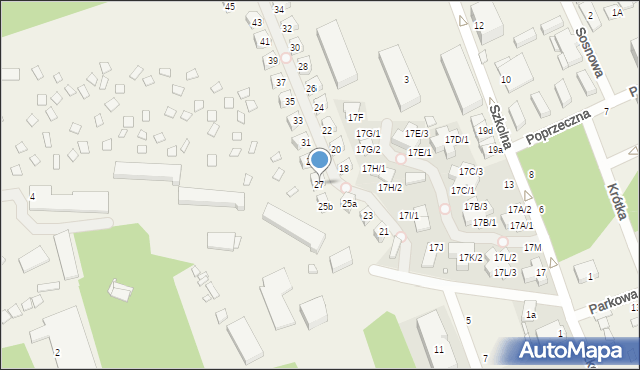 Międzywodzie, Szkolna, 27, mapa Międzywodzie