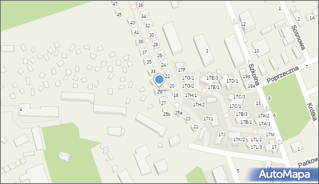 Międzywodzie, Szkolna, 29, mapa Międzywodzie