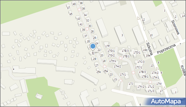 Międzywodzie, Szkolna, 31, mapa Międzywodzie