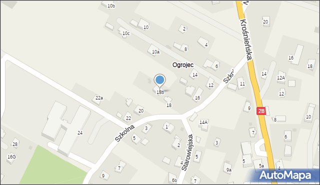 Miejsce Piastowe, Szkolna, 18b, mapa Miejsce Piastowe