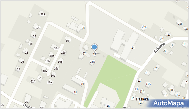 Miejsce Piastowe, Szkolna, 28, mapa Miejsce Piastowe