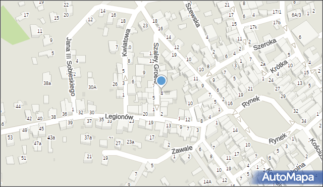 Mielec, Szaley Groele, 4, mapa Mielca