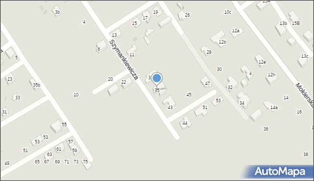 Mikołów, Szymankiewicza Huberta, ks., 35, mapa Mikołów