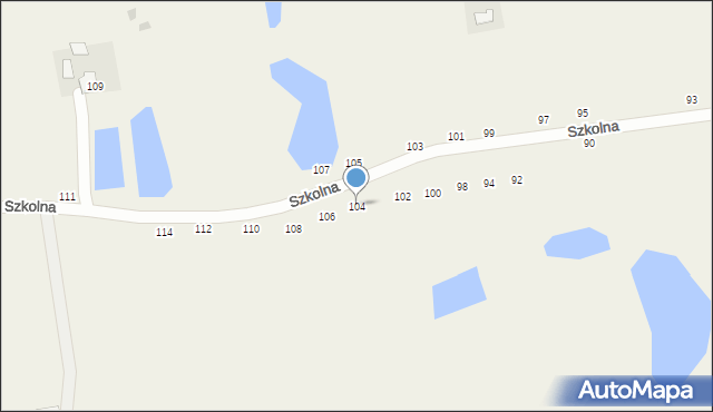 Milejów-Osada, Szkolna, 104, mapa Milejów-Osada