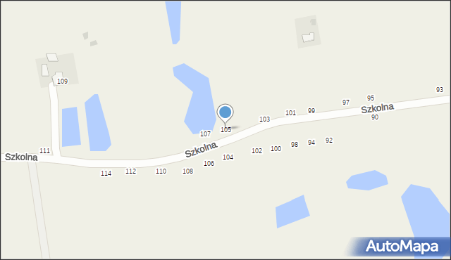 Milejów-Osada, Szkolna, 105, mapa Milejów-Osada