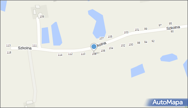 Milejów-Osada, Szkolna, 108, mapa Milejów-Osada