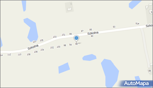 Milejów-Osada, Szkolna, 92, mapa Milejów-Osada