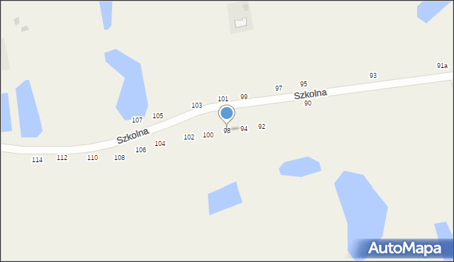 Milejów-Osada, Szkolna, 98, mapa Milejów-Osada