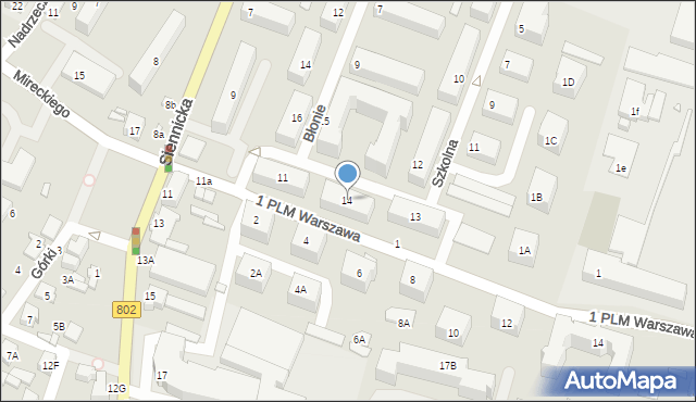 Mińsk Mazowiecki, Szkolna, 14, mapa Mińsk Mazowiecki