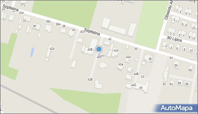 Mińsk Mazowiecki, Szpitalna, 42C, mapa Mińsk Mazowiecki