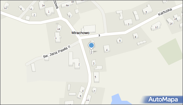 Mirachowo, Szkolna, 1, mapa Mirachowo