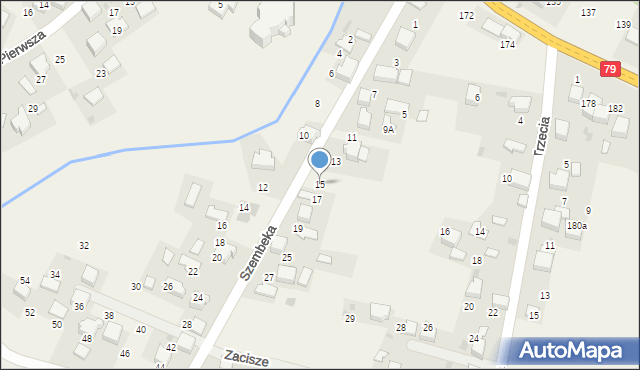 Młoszowa, Szembeka, 15, mapa Młoszowa