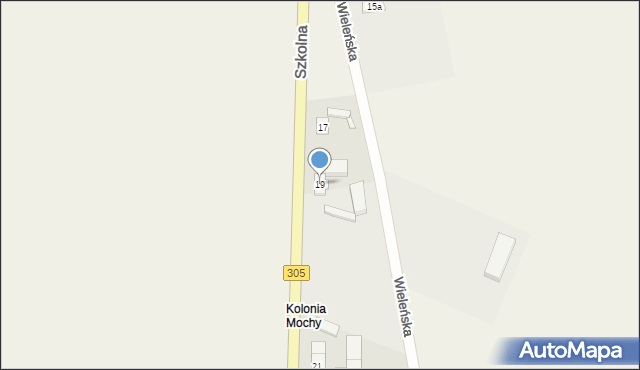 Mochy, Szkolna, 19, mapa Mochy