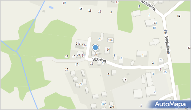 Modlnica, Szkolna, 12, mapa Modlnica