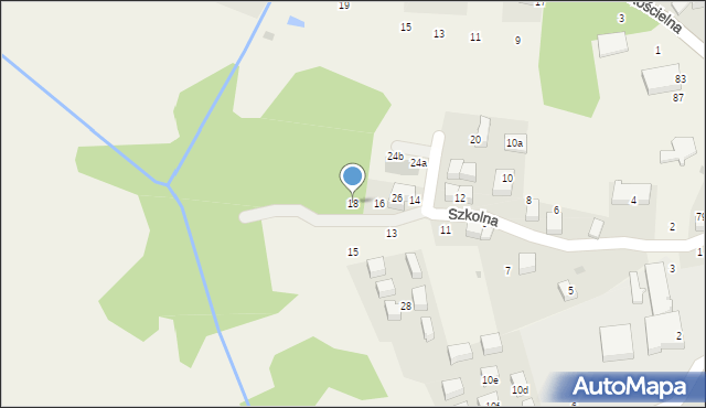 Modlnica, Szkolna, 18, mapa Modlnica