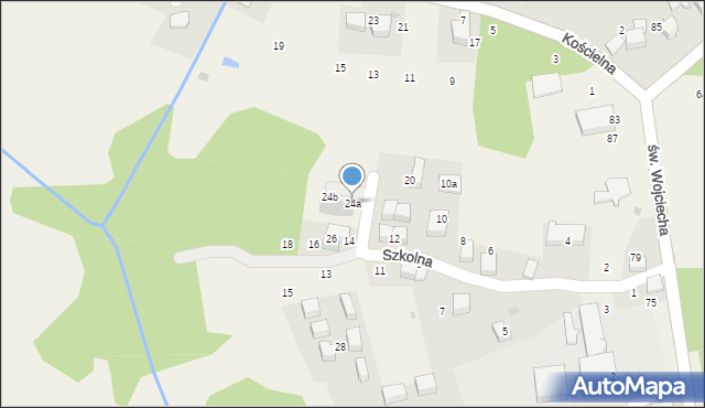 Modlnica, Szkolna, 24a, mapa Modlnica
