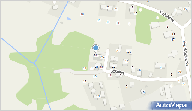 Modlnica, Szkolna, 24b, mapa Modlnica