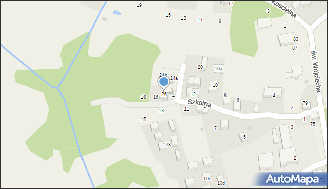 Modlnica, Szkolna, 26, mapa Modlnica