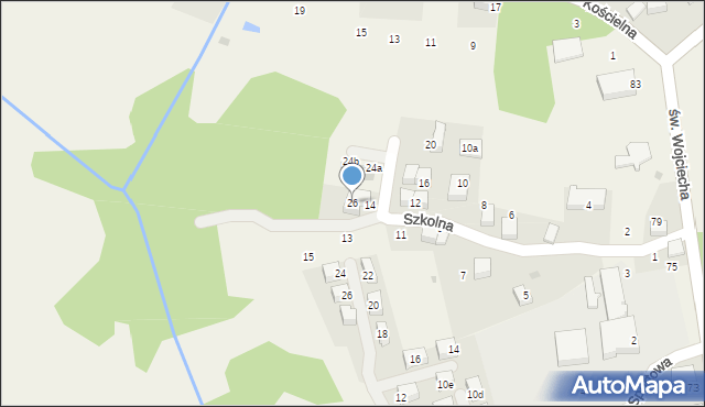 Modlnica, Szkolna, 26, mapa Modlnica