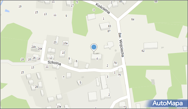 Modlnica, Szkolna, 76, mapa Modlnica