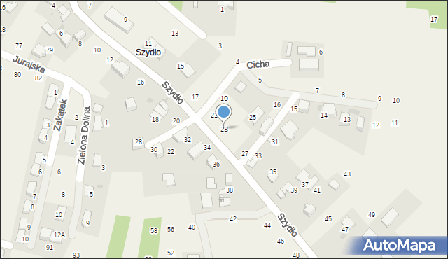 Modlnica, Szydło, 23, mapa Modlnica