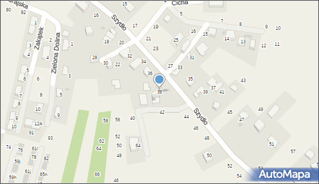 Modlnica, Szydło, 38, mapa Modlnica