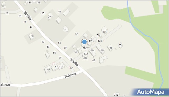 Modlnica, Szydło, 59c, mapa Modlnica