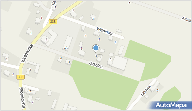 Mojęcice, Szkolna, 3, mapa Mojęcice