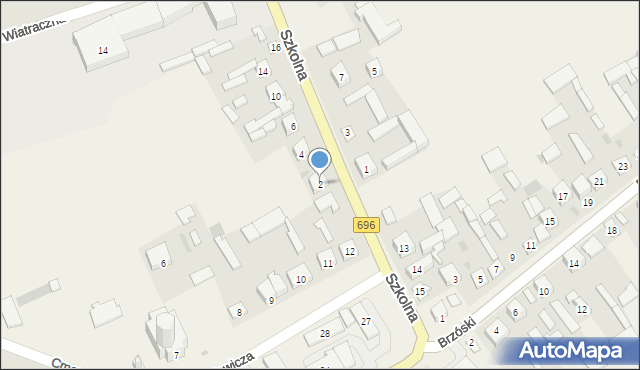 Mokobody, Szkolna, 2, mapa Mokobody