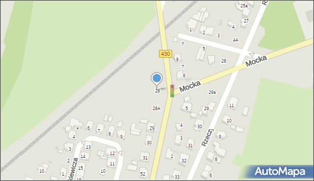 Mosina, Szosa Poznańska, 28, mapa Mosina