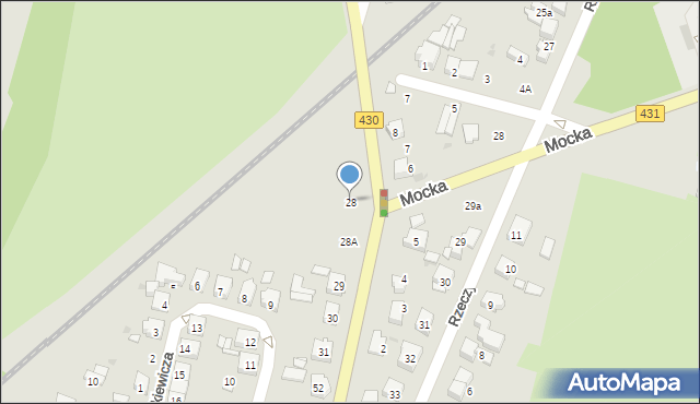 Mosina, Szosa Poznańska, 28, mapa Mosina