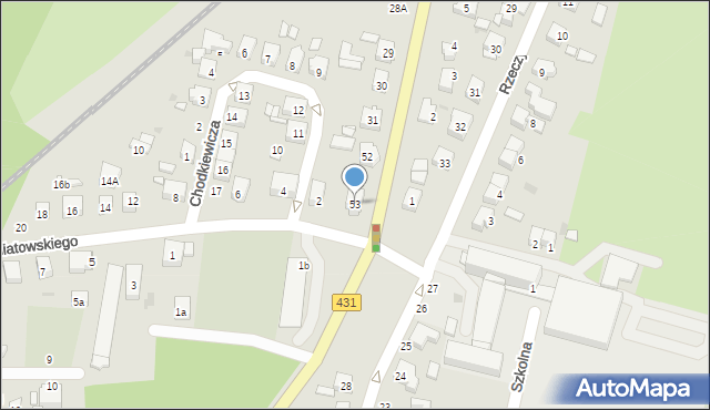 Mosina, Szosa Poznańska, 53, mapa Mosina