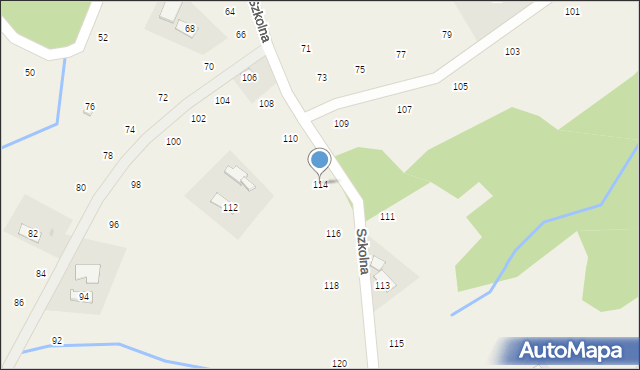 Moszczenica, Szkolna, 114, mapa Moszczenica