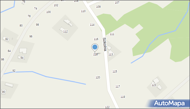 Moszczenica, Szkolna, 118, mapa Moszczenica