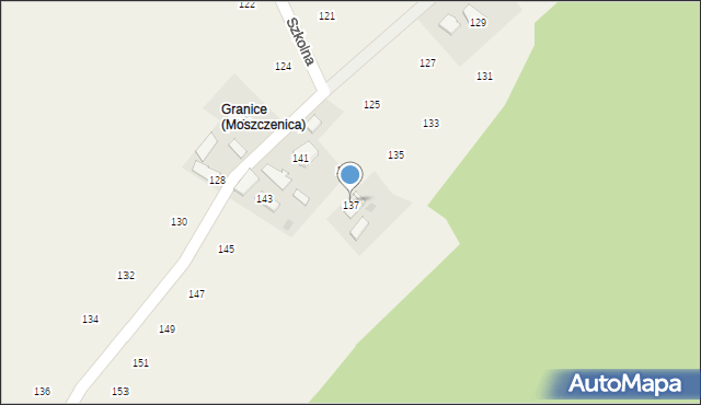 Moszczenica, Szkolna, 137, mapa Moszczenica