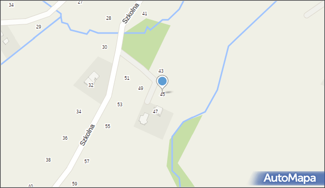 Moszczenica, Szkolna, 45, mapa Moszczenica