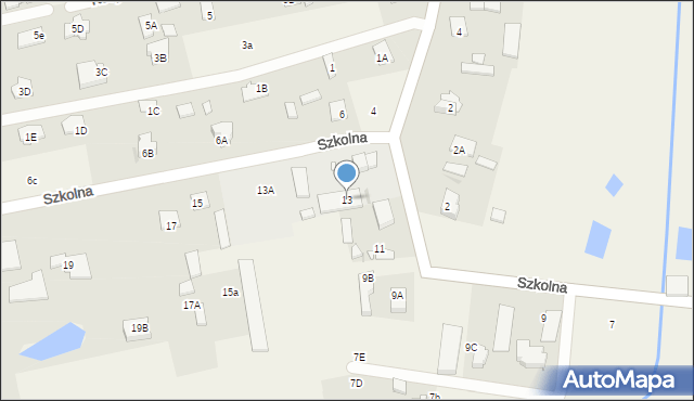 Mroków, Szkolna, 13, mapa Mroków