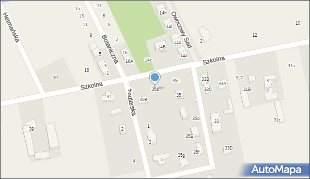 Mroków, Szkolna, 35a, mapa Mroków