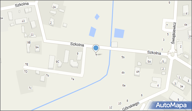 Mroków, Szkolna, 7, mapa Mroków