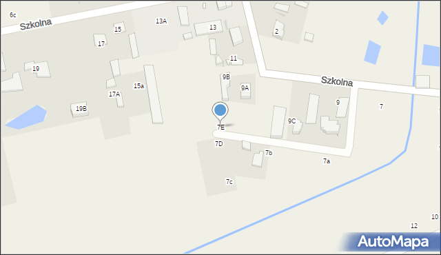 Mroków, Szkolna, 7E, mapa Mroków