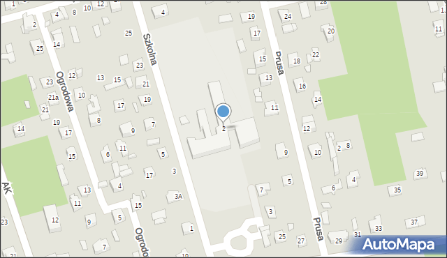 Mrozy, Szkolna, 2, mapa Mrozy