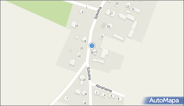 Mściszewice, Szkolna, 33, mapa Mściszewice